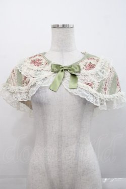 画像1: metamorphose / アンティークブーケケープ  グリーン I-25-11-12-017-ME-JA-SA-ZI