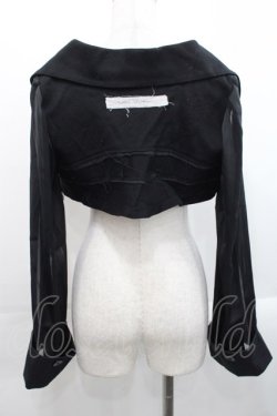 画像2: alice auaa / ストライプシフォンショートジャケット 3 黒 I-25-11-12-025-AA-JA-SA-ZI