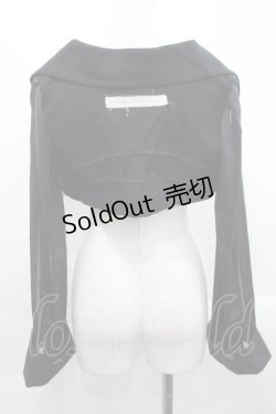 画像2: alice auaa / ストライプシフォンショートジャケット 3 黒 I-25-11-12-025-AA-JA-SA-ZI