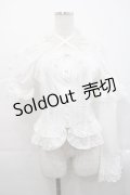 BABY,THE STARS SHINE BRIGHT / 姫袖後ろシャーリングブラウス  白 I-25-11-14-001-BA-BL-SA-ZI
