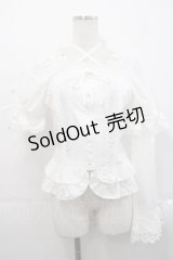 BABY,THE STARS SHINE BRIGHT / 姫袖後ろシャーリングブラウス  白 I-25-11-14-001-BA-BL-SA-ZI