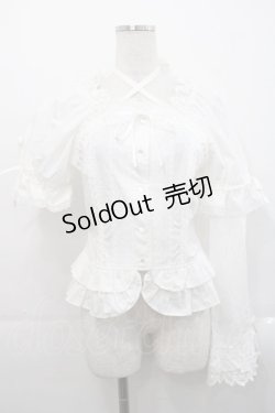 画像1: BABY,THE STARS SHINE BRIGHT / 姫袖後ろシャーリングブラウス  白 I-25-11-14-001-BA-BL-SA-ZI