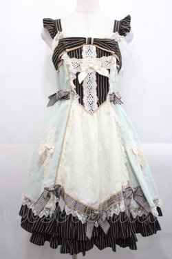 画像1: BABY,THE STARS SHINE BRIGHT / Margarethaジャンパースカート  若草 I-25-11-14-031-BA-OP-SA-ZI