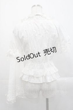 画像2: BABY,THE STARS SHINE BRIGHT / 姫袖後ろシャーリングブラウス  白 I-25-11-14-001-BA-BL-SA-ZI