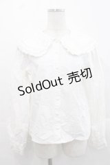 merry jenny / フリルカラーパフスリーブブラウス  ホワイト I-25-11-15-001-LO-BL-SA-ZI