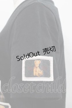 画像3: PINK HOUSE / くま刺繍&ワッペン半袖カットソー  黒Ｘブラウン I-25-11-15-027-LO-TO-SA-ZI