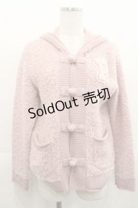 PINK HOUSE / Ｐロゴワッペン付きフードカーディガン  ピンク I-25-11-15-028-LO-TO-SA-ZI
