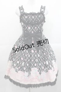 Angelic Pretty / メモリアルケーキ胸フリルジャンパースカート  黒 I-25-11-15-036-AP-OP-SA-ZI