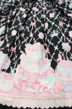 画像5: Angelic Pretty / メモリアルケーキ胸フリルジャンパースカート  黒 I-25-11-15-036-AP-OP-SA-ZI