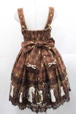 画像2: Angelic Pretty / Chess Chocolate ジャボ付ジャンパースカート  ブラウン I-25-11-15-037-AP-OP-SA-ZI (2)