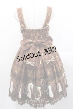 画像2: Angelic Pretty / Chess Chocolate ジャボ付ジャンパースカート  ブラウン I-25-11-15-037-AP-OP-SA-ZI