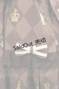 画像4: Angelic Pretty / Chess Chocolate ジャボ付ジャンパースカート  ブラウン I-25-11-15-037-AP-OP-SA-ZI