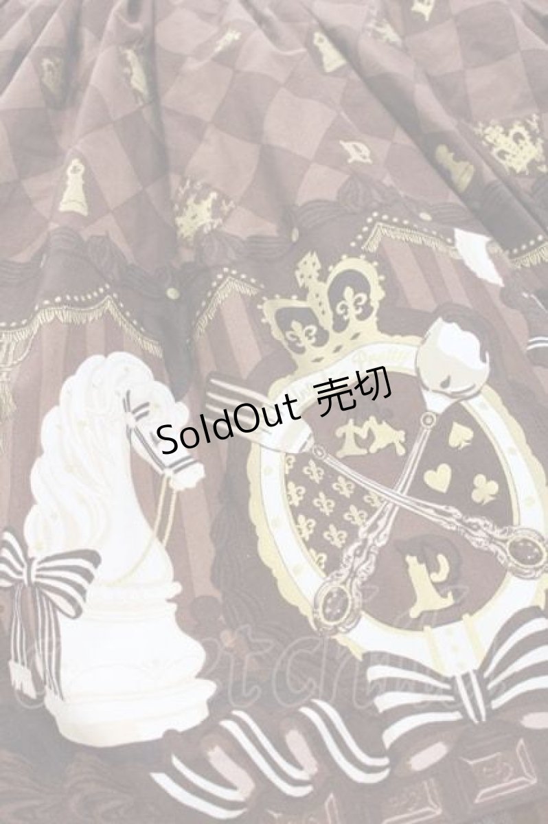 画像6: Angelic Pretty / Chess Chocolate ジャボ付ジャンパースカート  ブラウン I-25-11-15-037-AP-OP-SA-ZI (6)