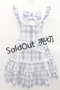 Angelic Pretty / Cute Heartジャンパースカート(タータン)  ブルーチェック I-25-11-15-038-AP-OP-SA-ZI