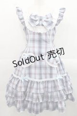 Angelic Pretty / Cute Heartジャンパースカート(タータン)  ブルーチェック I-25-11-15-038-AP-OP-SA-ZI