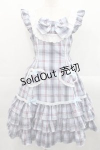 Angelic Pretty / Cute Heartジャンパースカート(タータン)  ブルーチェック I-25-11-15-038-AP-OP-SA-ZI
