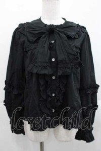 Angelic Pretty / Charming Frillブラウス(無地)  黒 I-25-11-15-005-AP-BL-SA-ZI
