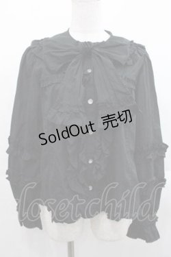 画像1: Angelic Pretty / Charming Frillブラウス(無地)  黒 I-25-11-15-005-AP-BL-SA-ZI