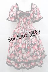 BABY,THE STARS SHINE BRIGHT / スウィートクッキーアリスワンピース  黒Ｘピンク I-25-11-15-044-BA-OP-SA-ZI