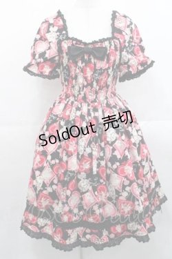 画像1: BABY,THE STARS SHINE BRIGHT / スウィートクッキーアリスワンピース  黒Ｘピンク I-25-11-15-044-BA-OP-SA-ZI