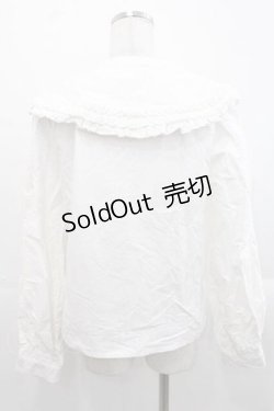 画像2: merry jenny / フリルカラーパフスリーブブラウス  ホワイト I-25-11-15-001-LO-BL-SA-ZI