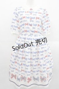 Emily Temple cute / トリプルRIBBONワンピース  白ｘ青ｘ赤 I-25-11-15-051-ET-OP-SA-ZI