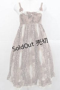 Emily Temple cute / Fawn Furジャンパースカート  ブラウン I-25-11-15-054-ET-OP-SA-ZI