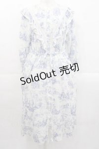 Jane Marple / A day in JouyのAgathaドレス  白Ｘ青 I-25-11-15-056-JM-OP-SA-ZI