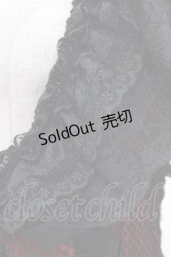 画像3: Qutie Frash / メッシュ切替ロングカーディガン  黒Ｘ赤 I-25-11-15-064-QU-TO-SA-ZI