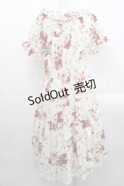 画像2: PINK HOUSE / リボンブーケプリントミディワンピース  アイボリー I-25-11-15-068-LO-OP-SA-ZI