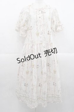 画像1: PINK HOUSE / メリーゴーラウンドプリントミディワンピース  ピンク I-25-11-15-069-LO-OP-SA-ZI