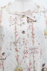 画像4: PINK HOUSE / メリーゴーラウンドプリントミディワンピース  ピンク I-25-11-15-069-LO-OP-SA-ZI (4)