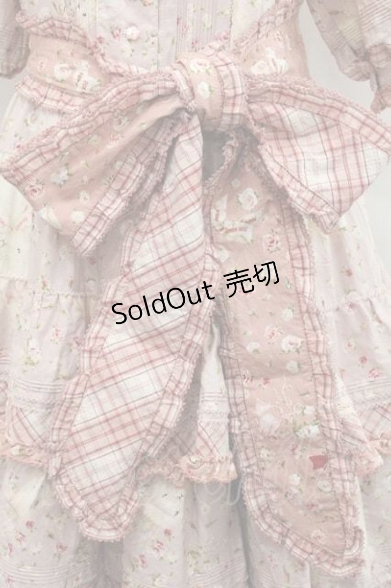 画像4: PINK HOUSE / バラ園うさぎプリントパッチワークワンピース  ピンク I-25-11-15-070-LO-OP-SA-ZI (4)
