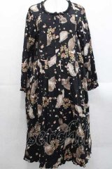 PINK HOUSE / フラッフィー・キティーズミディワンピース  黒 I-25-11-15-071-LO-OP-SA-ZI