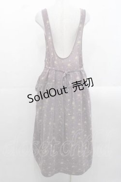 画像2: WONDERFUL WORLD / ミニ薔薇総柄たくしあげジャンパースカート  紫 I-25-11-15-072-LO-OP-SA-ZI