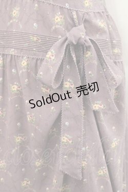 画像3: WONDERFUL WORLD / ミニ薔薇総柄たくしあげジャンパースカート  紫 I-25-11-15-072-LO-OP-SA-ZI