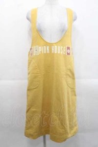 PINK HOUSE / 雛菊ワッペン&ロゴプリントジャンパースカート  カラシ I-25-11-15-074-LO-OP-SA-ZI