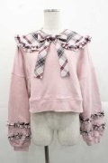 Angelic Pretty / タータンチェックレッスン付け襟プルオーバー  ピンク I-25-11-15-009-AP-TO-SA-ZI