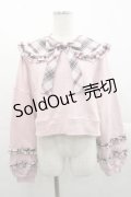 Angelic Pretty / タータンチェックレッスン付け襟プルオーバー  ピンク I-25-11-15-009-AP-TO-SA-ZI