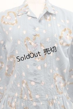 画像3: PINK HOUSE / ハートリースローズ総柄ワンピース  青 I-25-11-15-076-LO-OP-SA-ZI