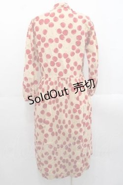 画像2: PINK HOUSE / さくらんぼ総柄ワンピース  ベージュＸ赤 I-25-11-15-077-LO-OP-SA-ZI