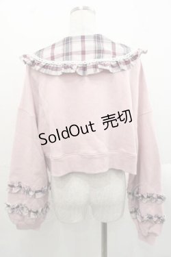 画像2: Angelic Pretty / タータンチェックレッスン付け襟プルオーバー  ピンク I-25-11-15-009-AP-TO-SA-ZI