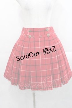 画像1: Jane Marple / チェックスカート M レッド I-25-11-15-083-JM-SK-SA-ZI