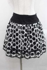 BPN / ドットレーススカート  黒Ｘ白 I-25-11-15-085-GO-PA-SA-ZI