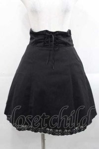 BPN / ウエスト編み上げミニスカート M 黒 I-25-11-15-087-GO-SK-SA-ZI