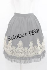 abilletage / noble レーススカート  黒ｘゴールド I-25-11-15-088-GO-SK-SA-ZI