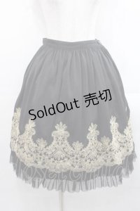 abilletage / noble レーススカート  黒ｘゴールド I-25-11-15-088-GO-SK-SA-ZI