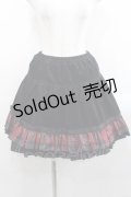 PUTUMAYO / コーデュロイチェックフリルスカート  黒Ｘ赤チェック I-25-11-15-089-PT-SK-SA-ZI