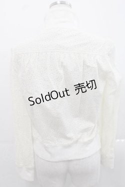 画像2: Jane Marple / 総レースハイネックジップアップジャケット M アイボリー I-25-11-15-011-JM-JA-SA-ZI