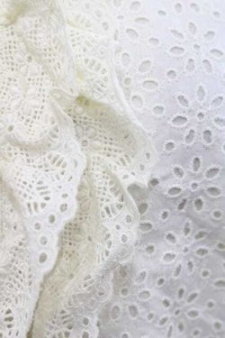 画像3: Jane Marple / 総レースハイネックジップアップジャケット M アイボリー I-25-11-15-011-JM-JA-SA-ZI